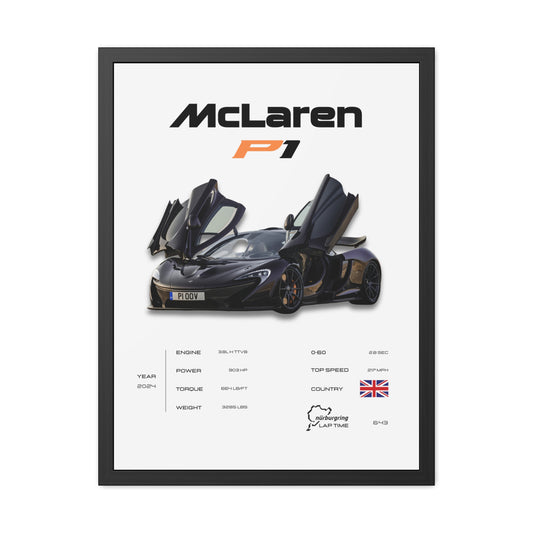McLaren P1 Framed Poster