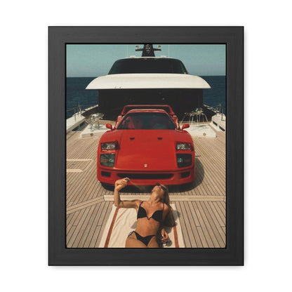 Ferrari F40 Yacht Framed Poster