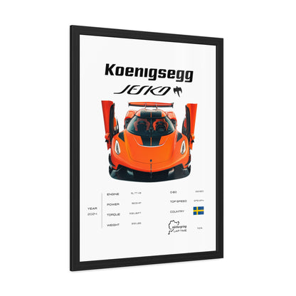 Koenigsegg Jesko Framed Poster