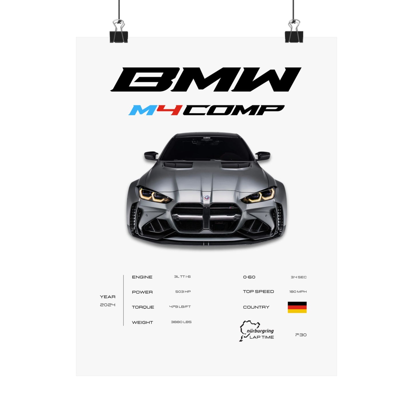BMW M4 Competition Poster