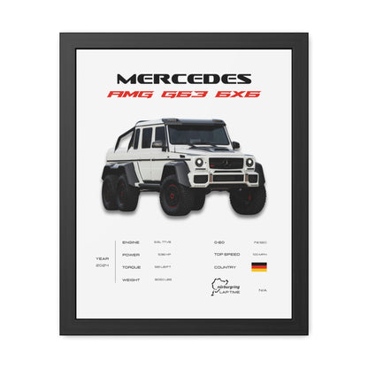 AMG G63 6x6 Framed Poster