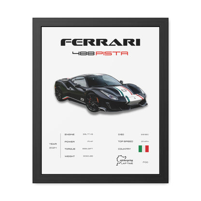 Ferrari 488 Pista Framed Poster