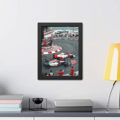 Vintage Monaco F1 Framed Poster