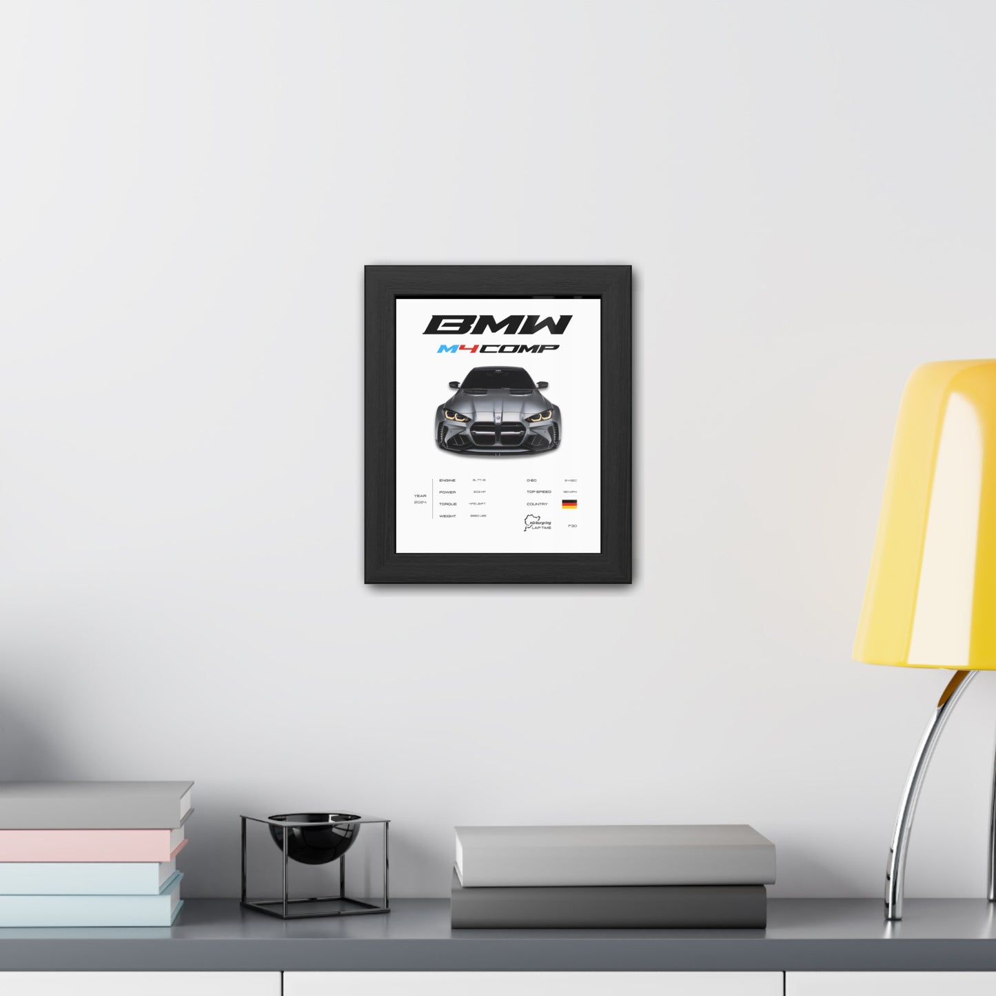 BMW M4 Competition Framed Poster
