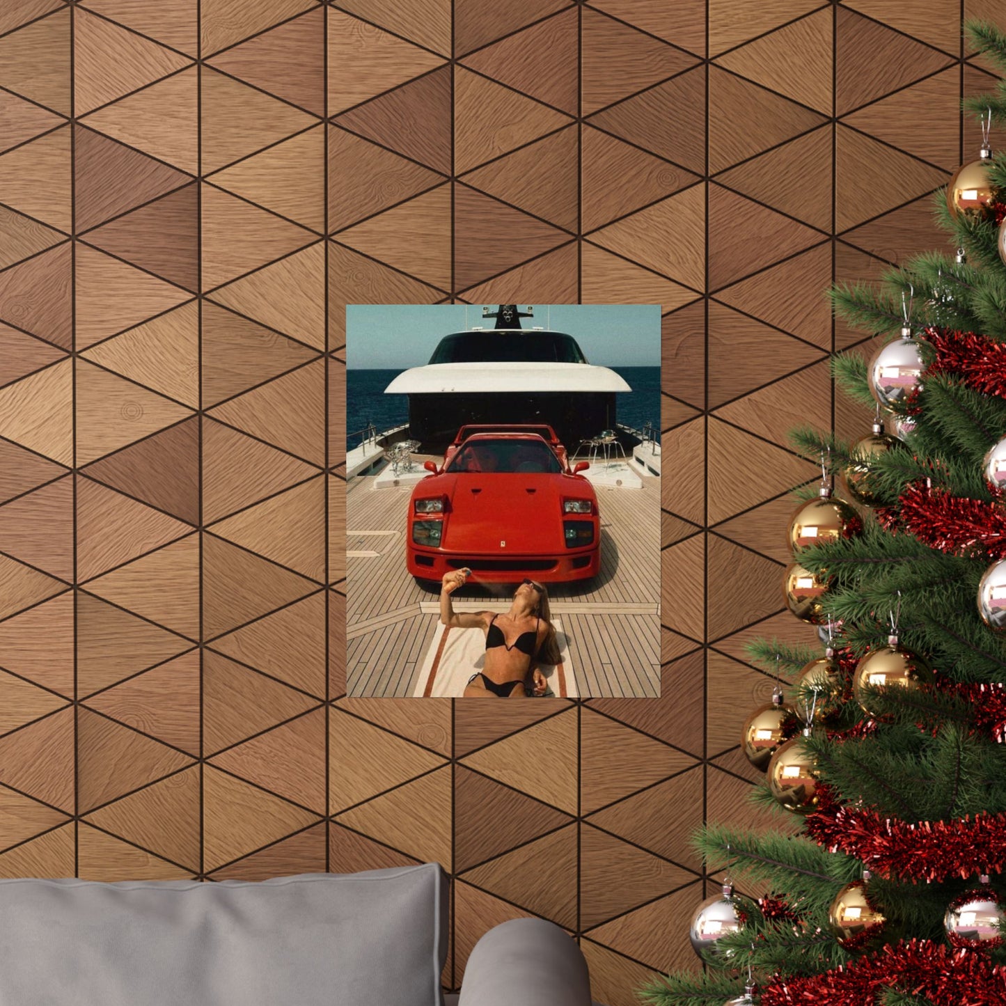 Ferrari F40 Yacht Poster