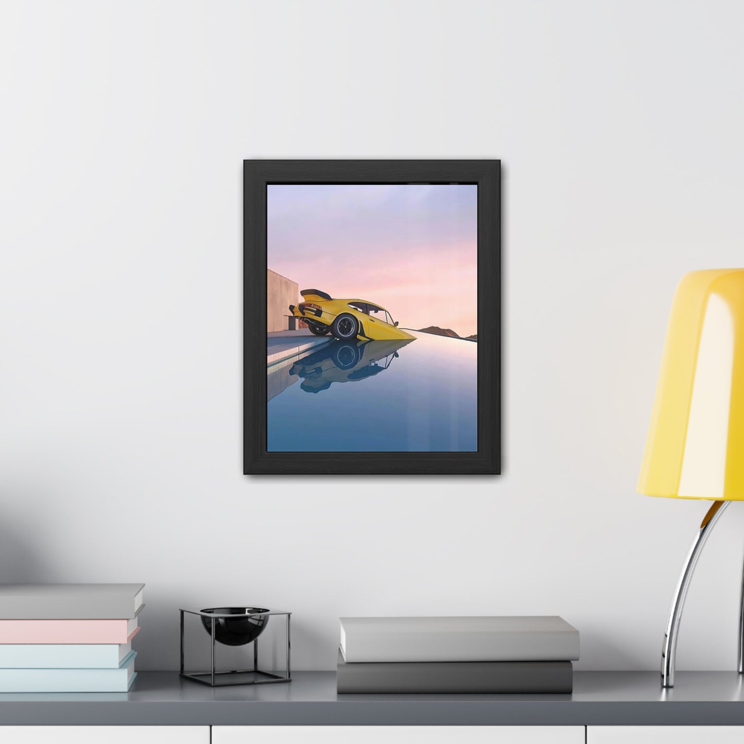 Pool Porsche Framed Poster