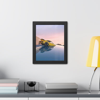 Pool Porsche Framed Poster