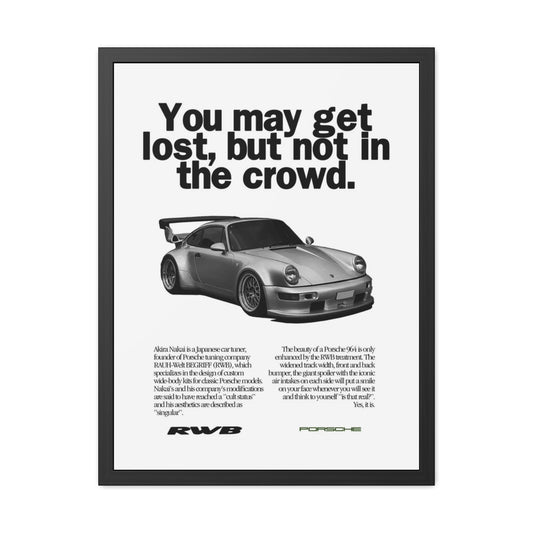 Vintage RWB Framed Poster
