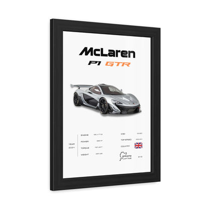 McLaren P1 GTR Framed Poster