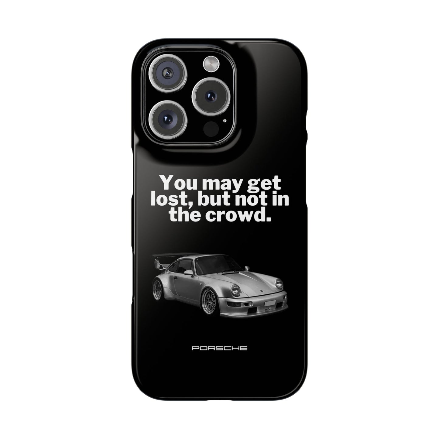 Lost In The Crowd iPhone Case - Black