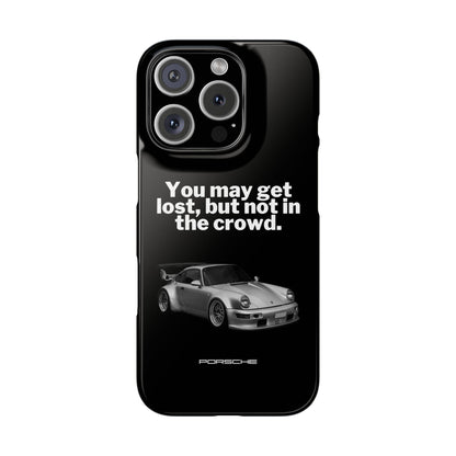 Lost In The Crowd iPhone Case - Black