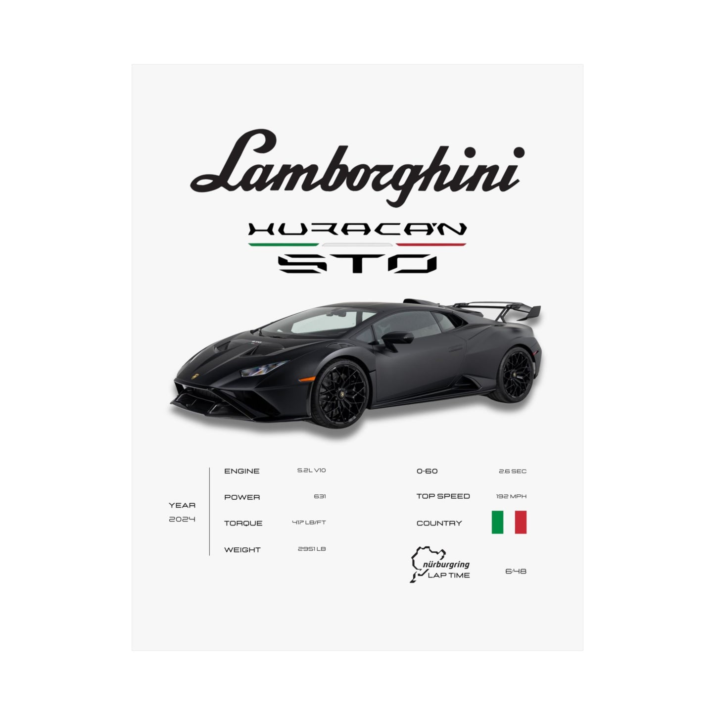 Lamborghini Huracan STO Poster