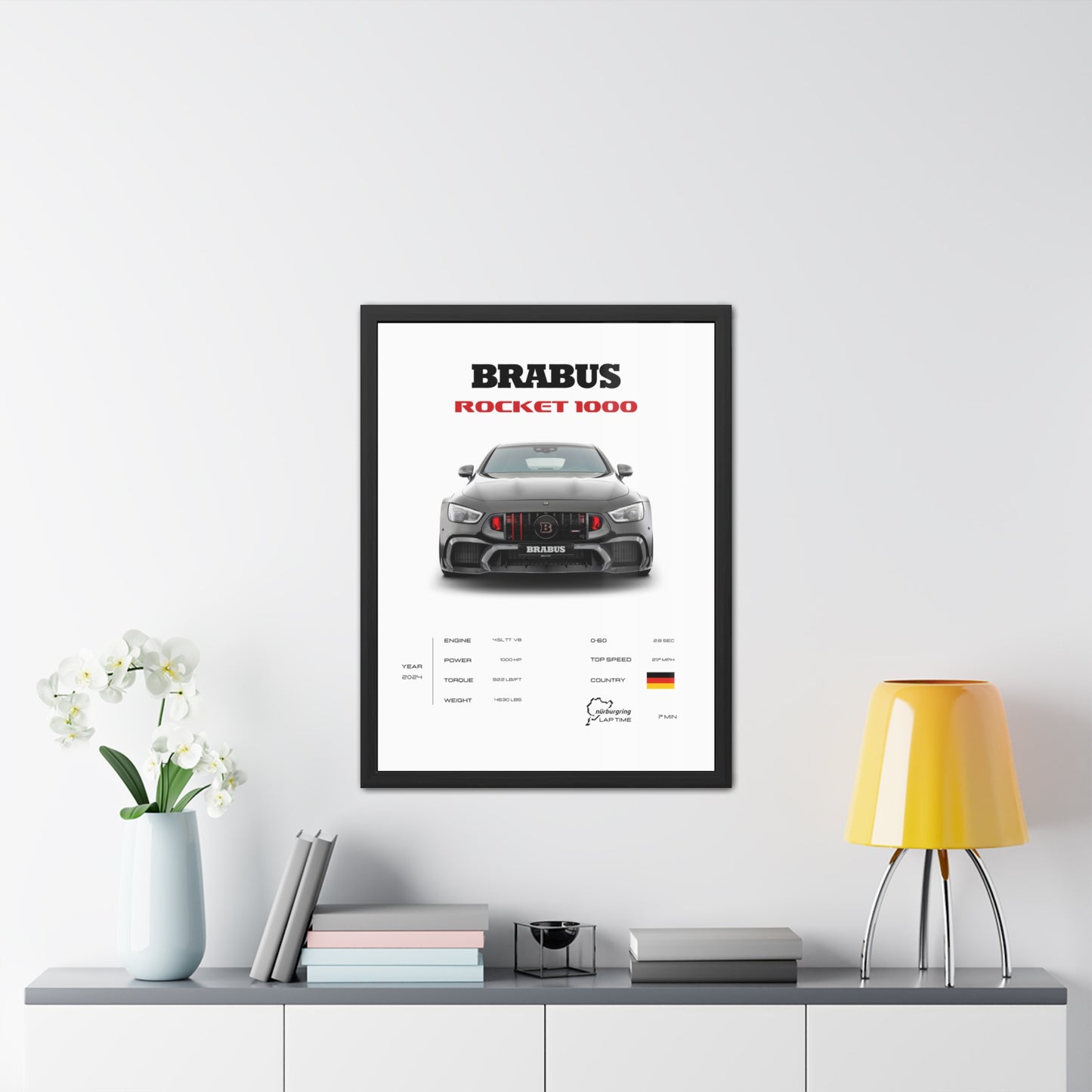 Brabus Rocket 1000 Framed Poster