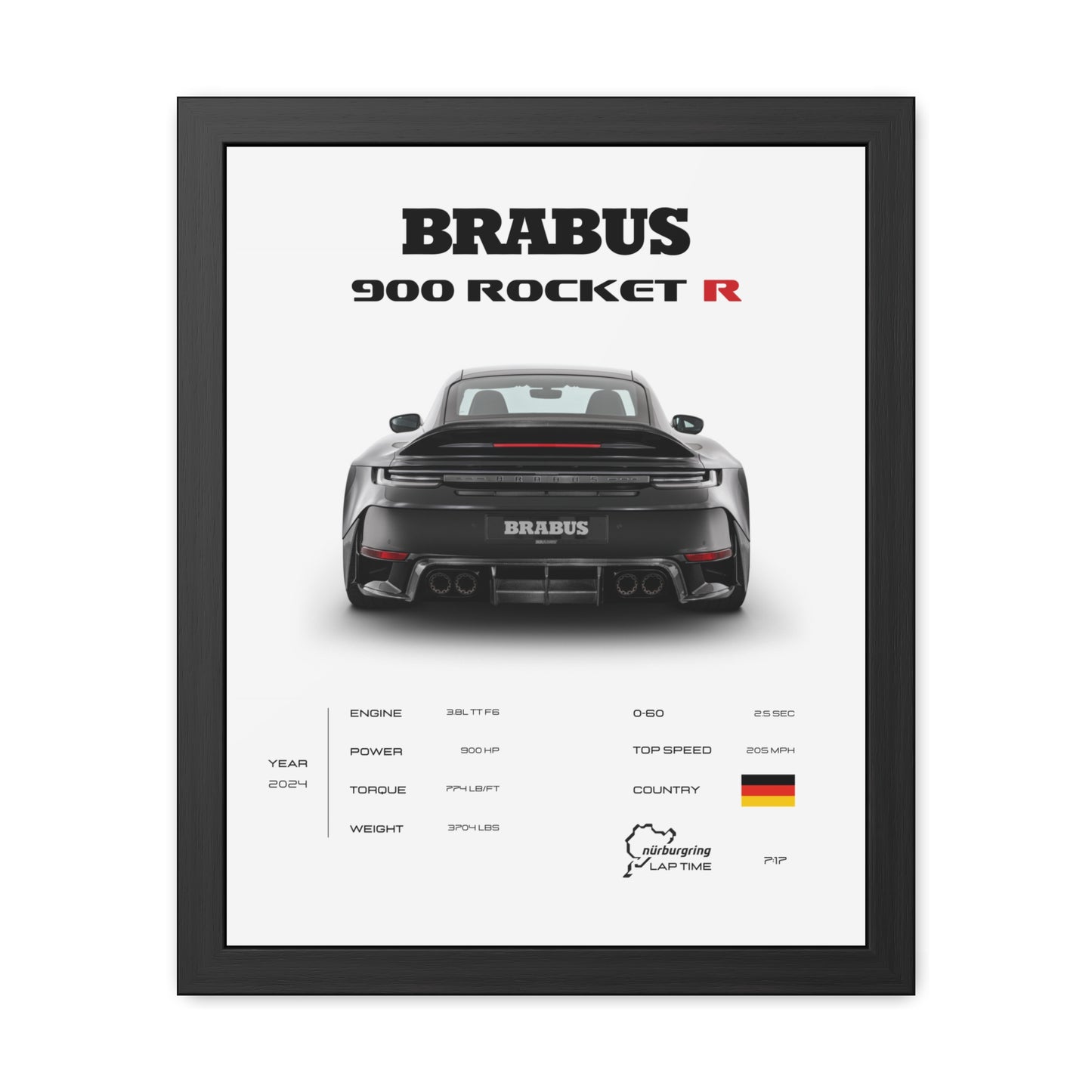 Brabus 900 Rocket R Framed Poster