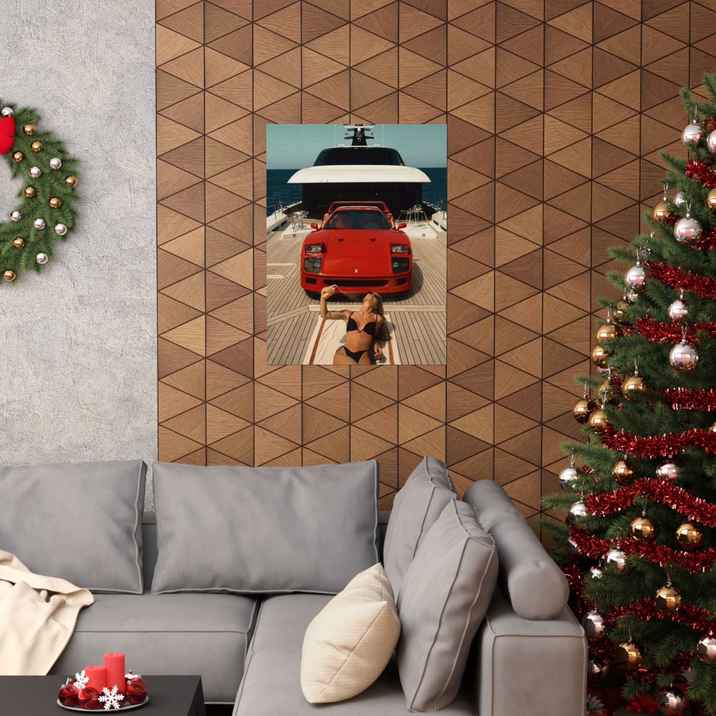Ferrari F40 Yacht Poster