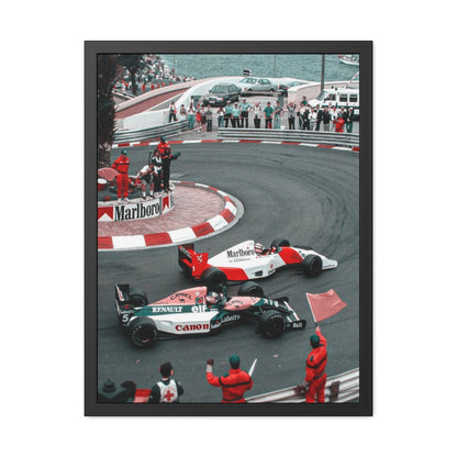Vintage Monaco F1 Framed Poster