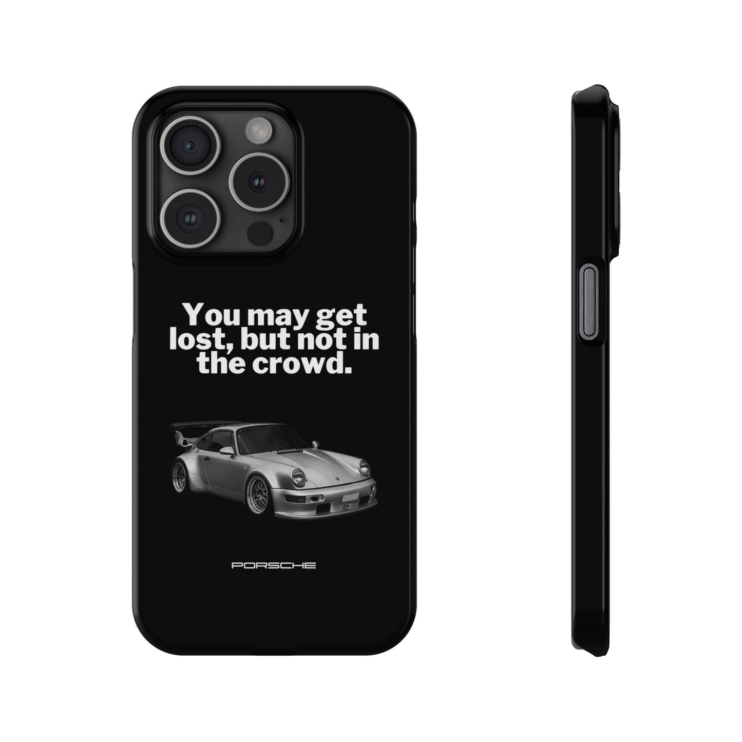Lost In The Crowd iPhone Case - Black