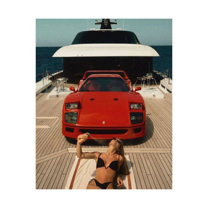 Ferrari F40 Yacht Poster