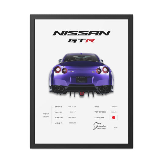 Nissan GTR Framed Poster