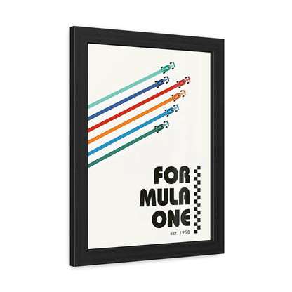 Vintage F1 Graphic Framed Poster