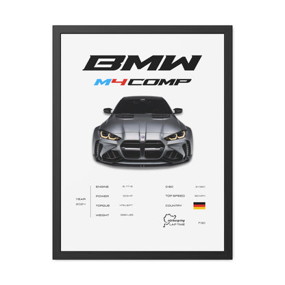 BMW M4 Competition Framed Poster