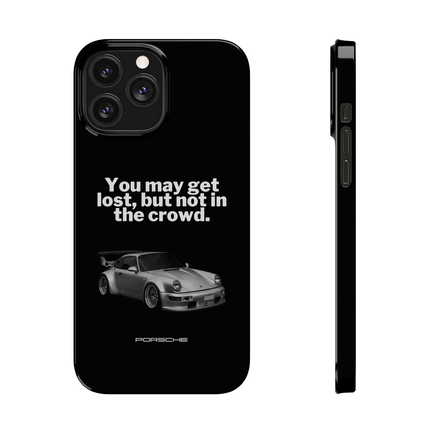 Lost In The Crowd iPhone Case - Black