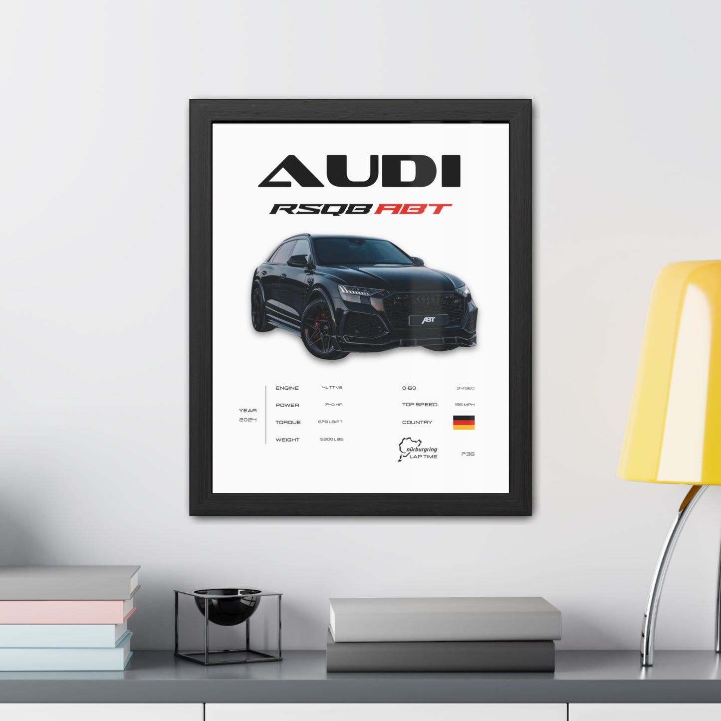 Audi RSQ8 Framed Poster