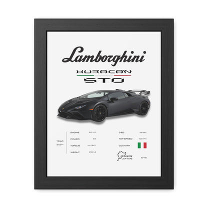 Lamborghini Huracan STO Framed Poster