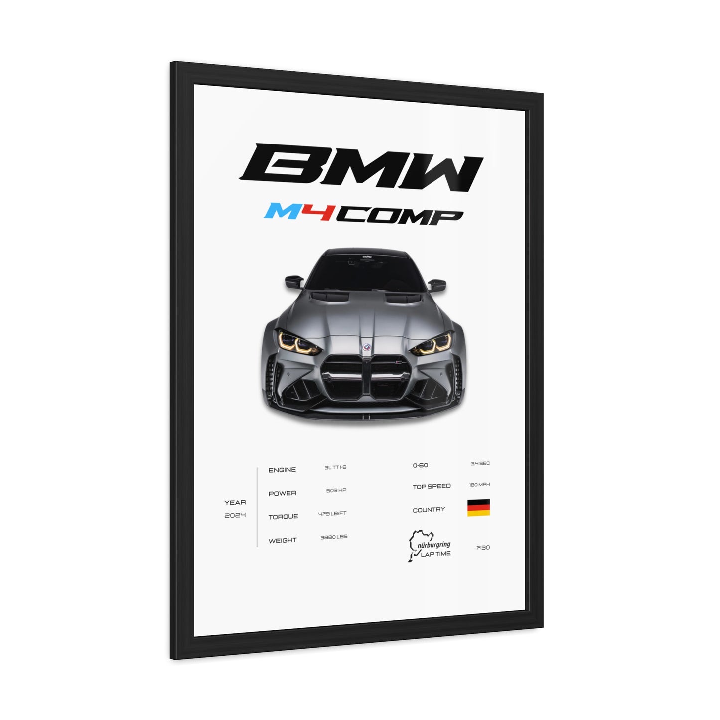 BMW M4 Competition Framed Poster