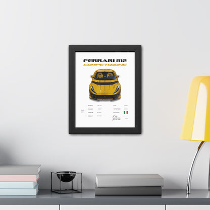 Ferrari 812 Competizione Framed Poster