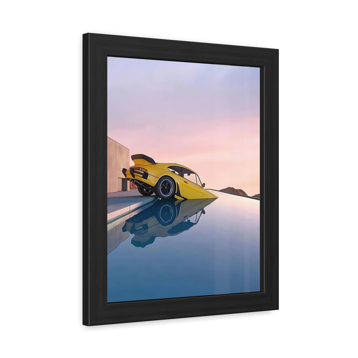 Pool Porsche Framed Poster
