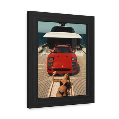Ferrari F40 Yacht Framed Poster
