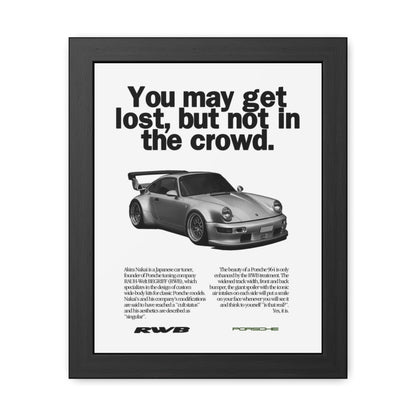 Vintage RWB Framed Poster