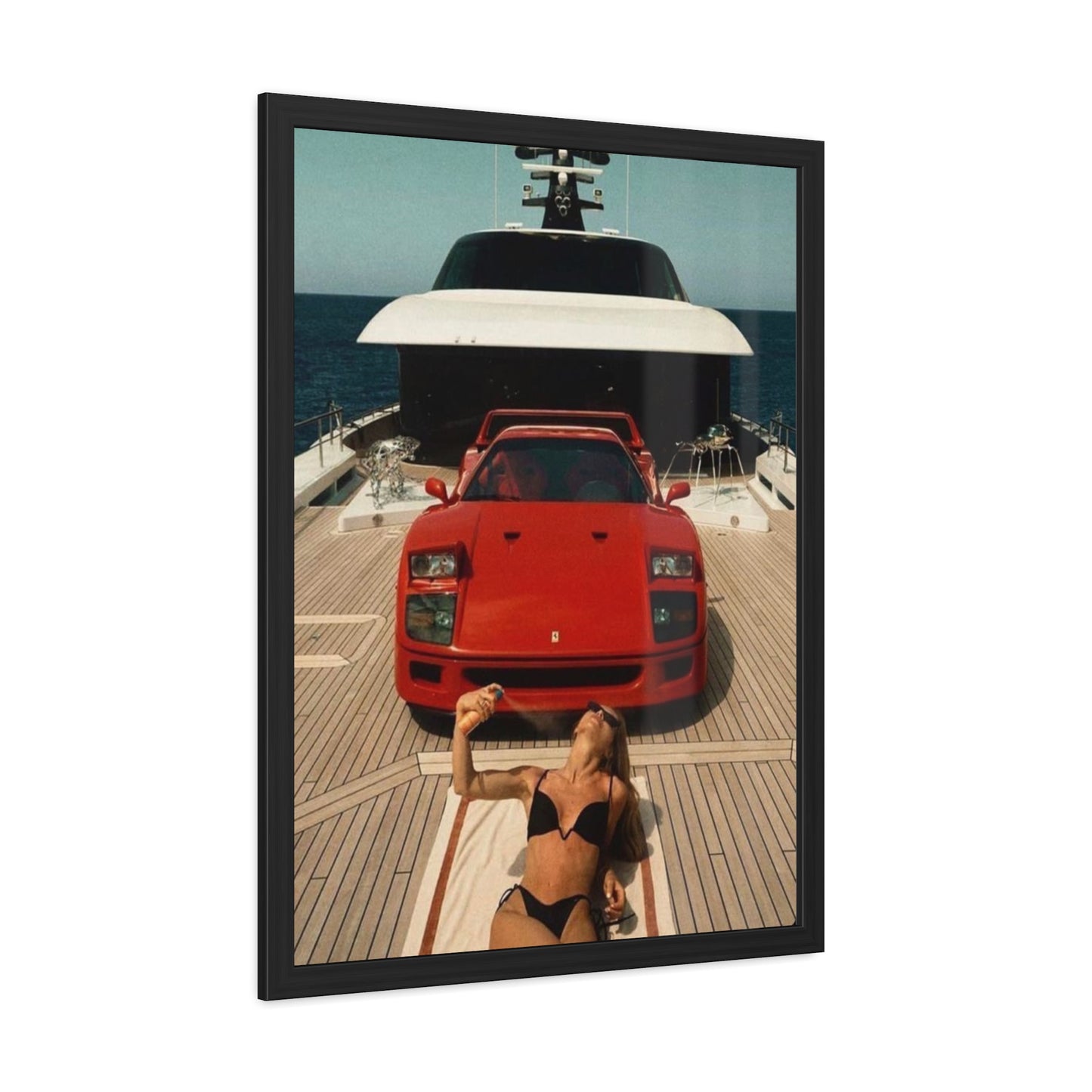 Ferrari F40 Yacht Framed Poster