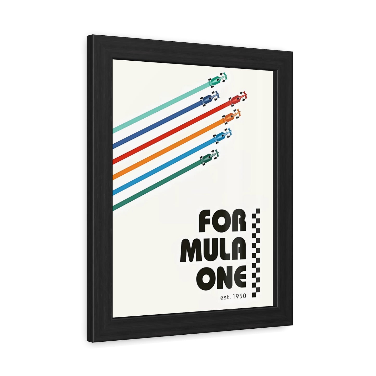Vintage F1 Graphic Framed Poster