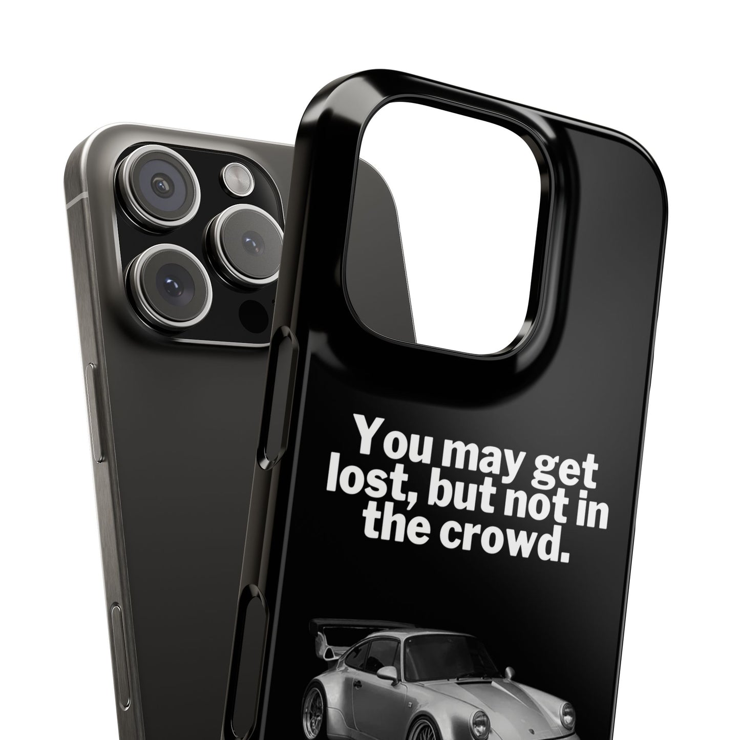 Lost In The Crowd iPhone Case - Black