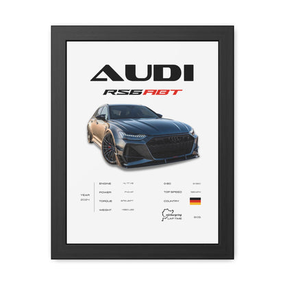 Audi RS6 ABT Framed Poster
