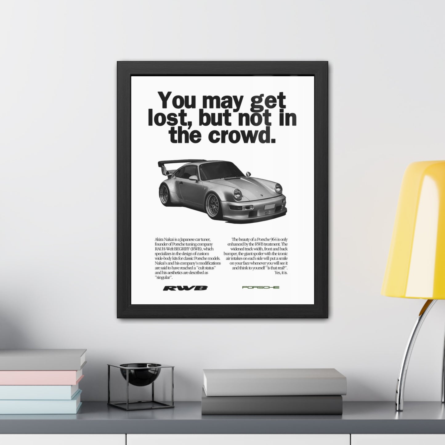 Vintage RWB Framed Poster