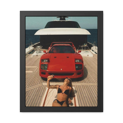 Ferrari F40 Yacht Framed Poster