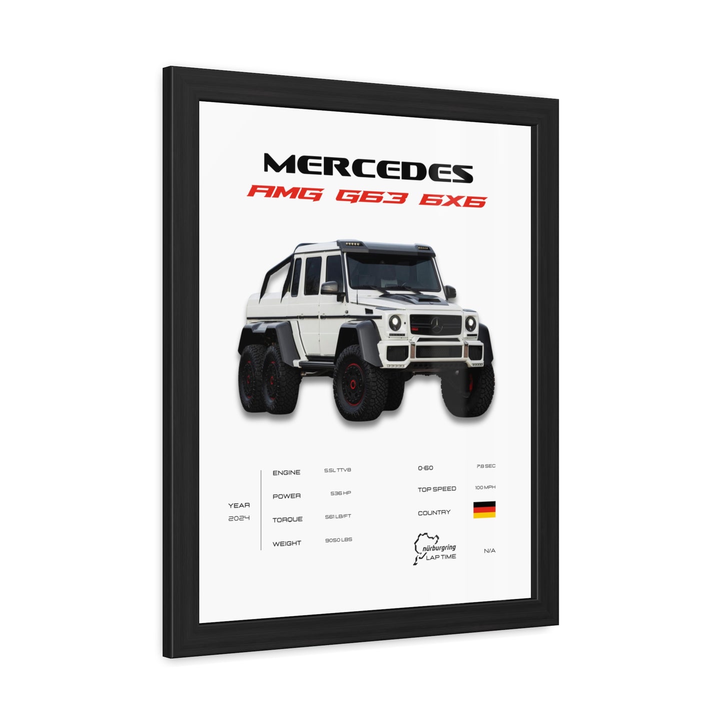 AMG G63 6x6 Framed Poster