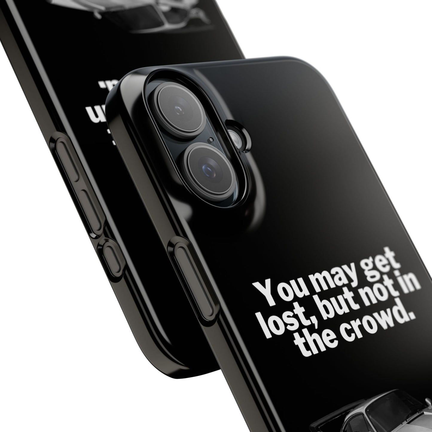 Lost In The Crowd iPhone Case - Black