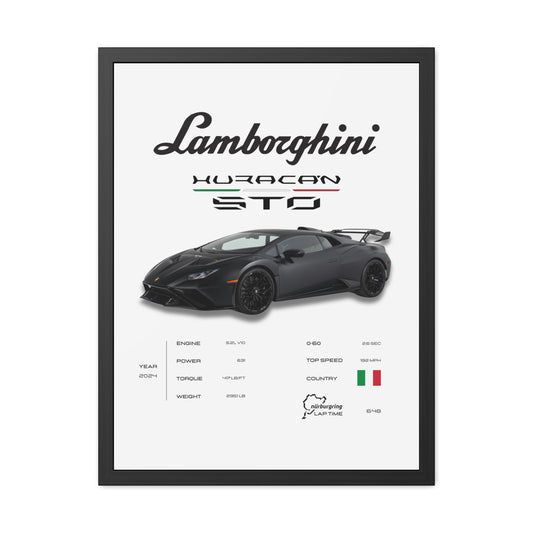 Lamborghini Huracan STO Framed Poster