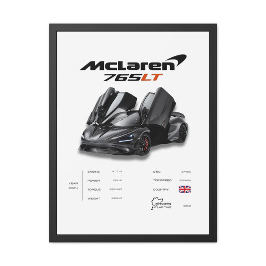 McLaren 765LT Framed Poster