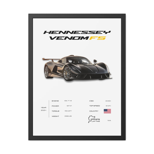 Hennessey Venom F5 Framed Poster
