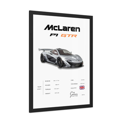McLaren P1 GTR Framed Poster