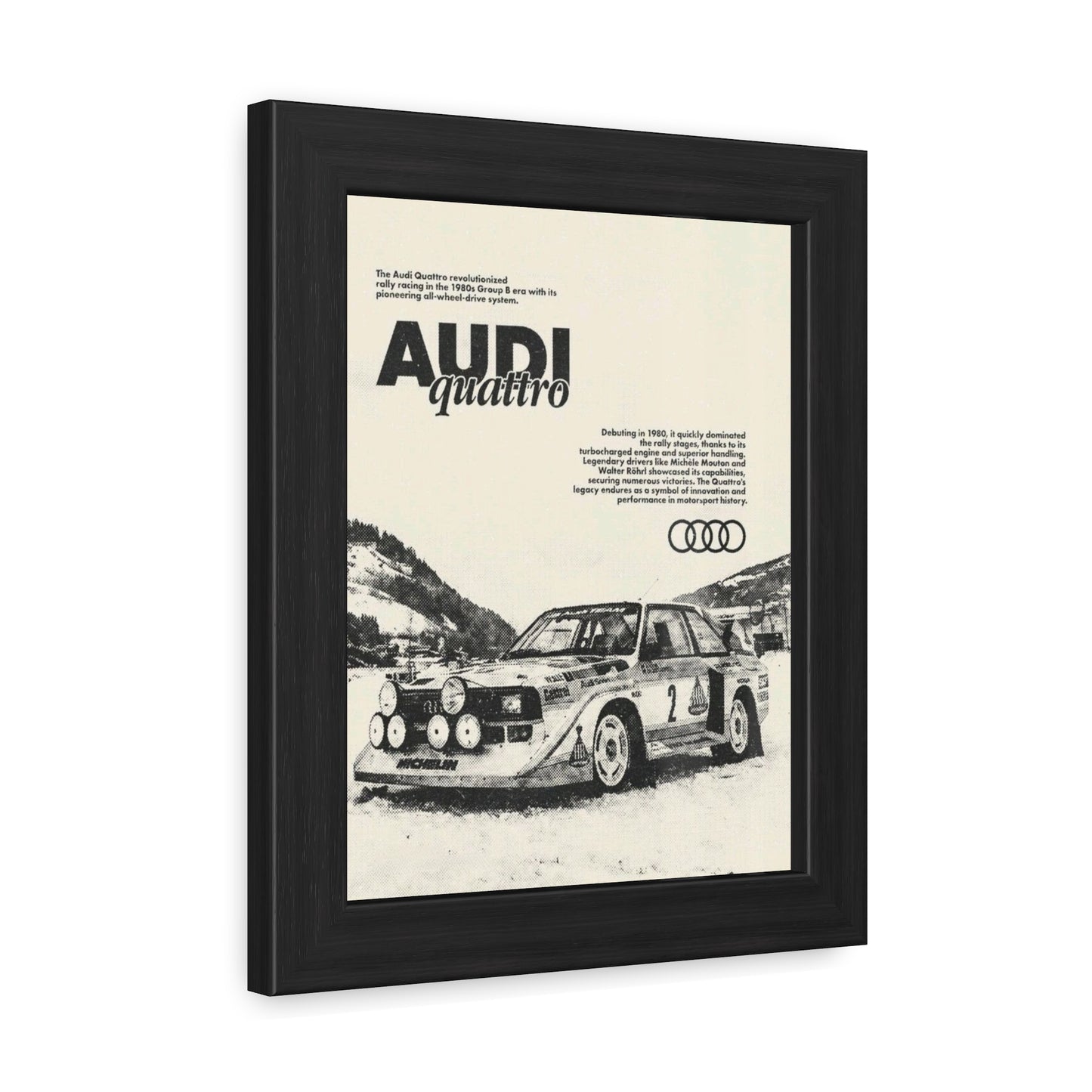 Audi S1 Vintage Rally Framed Poster