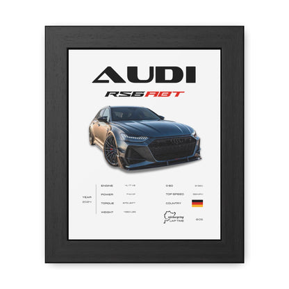 Audi RS6 ABT Framed Poster