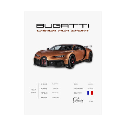 Bugatti Chiron Pur Sport Poster
