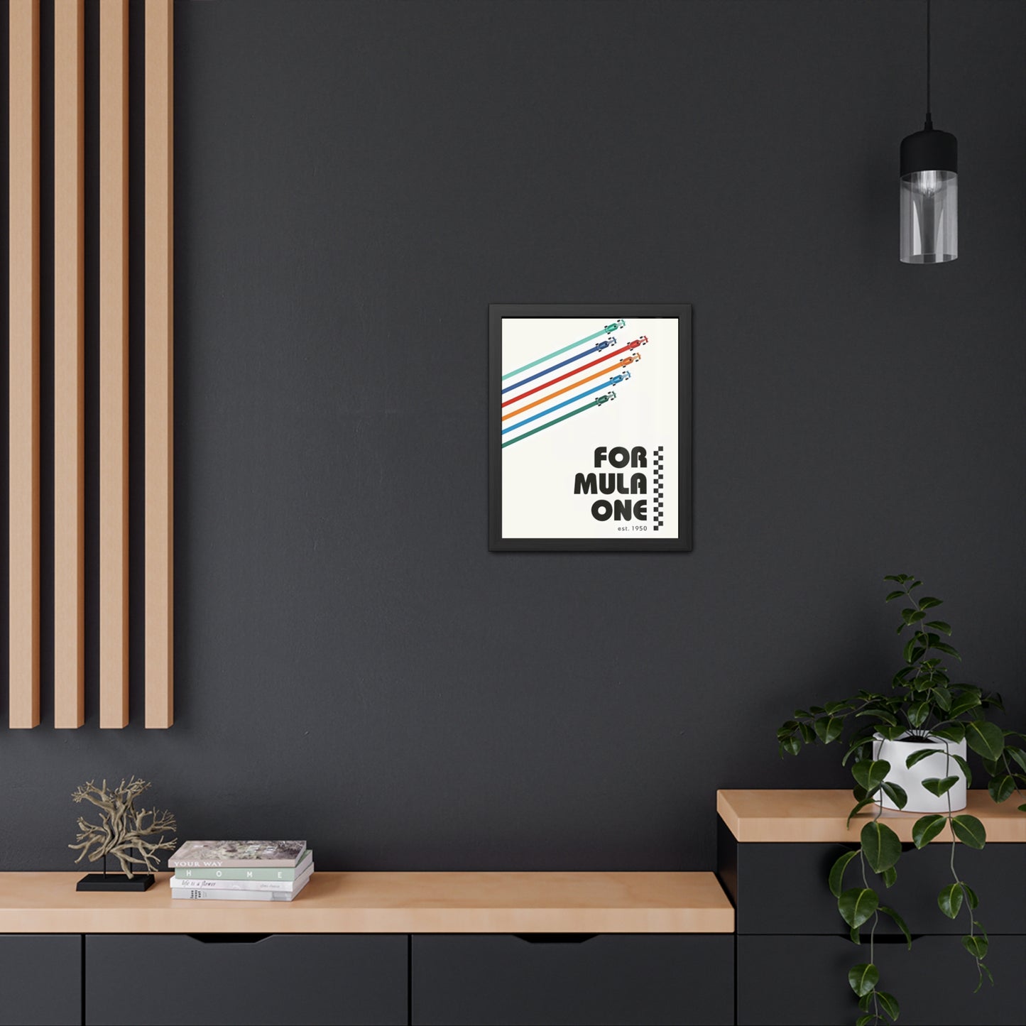 Vintage F1 Graphic Framed Poster