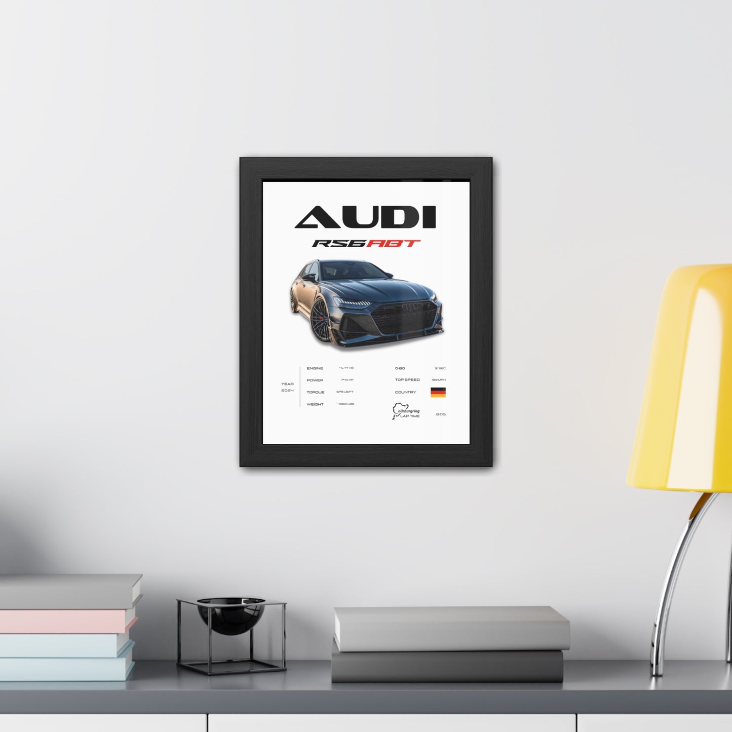 Audi RS6 ABT Framed Poster